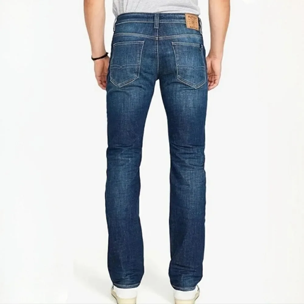 Buffalo David Bitton Men's Dark Blue Relaxed Straight Driven Jeans
